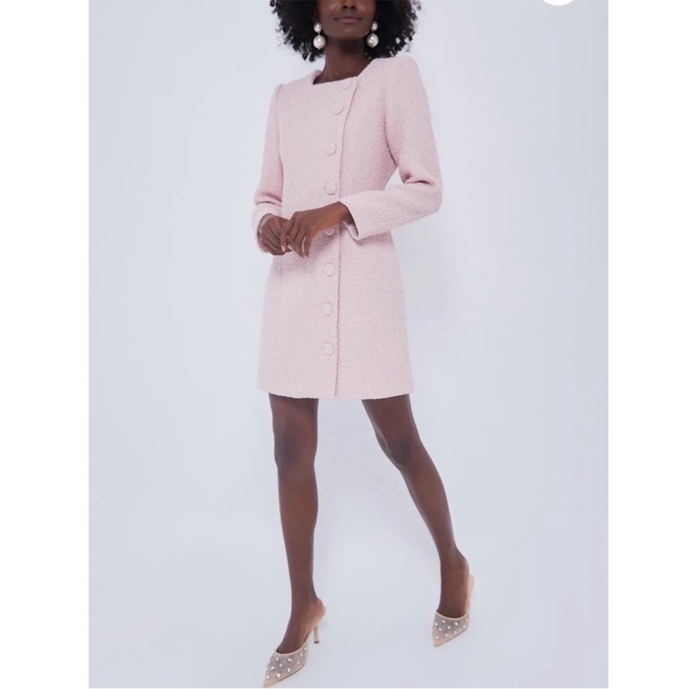 Elegant Pink Button-Down Dress